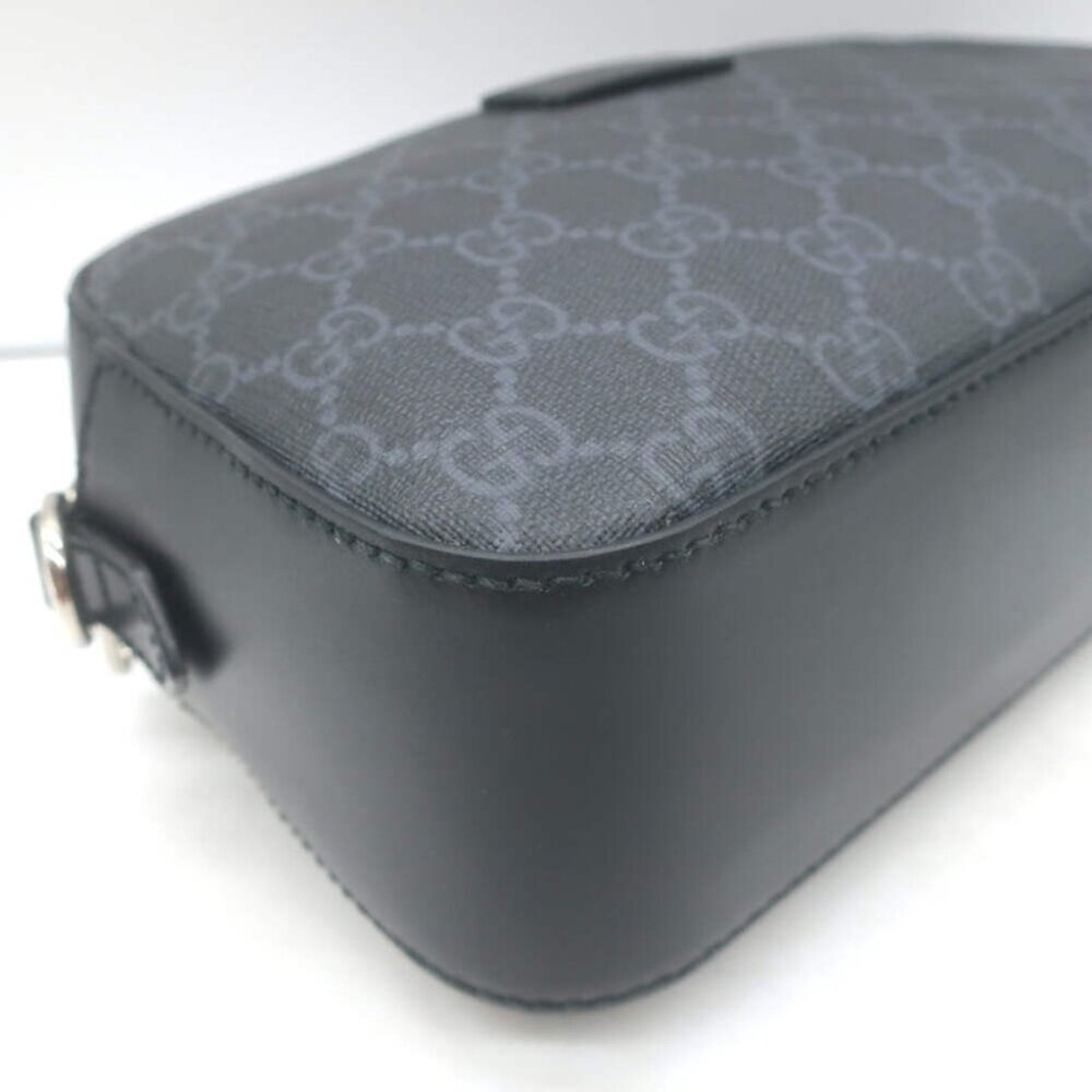 Gucci Small GG Supreme Crossbody Camera Bag Black Monogram Canvas & Leather - Picture 12 of 16